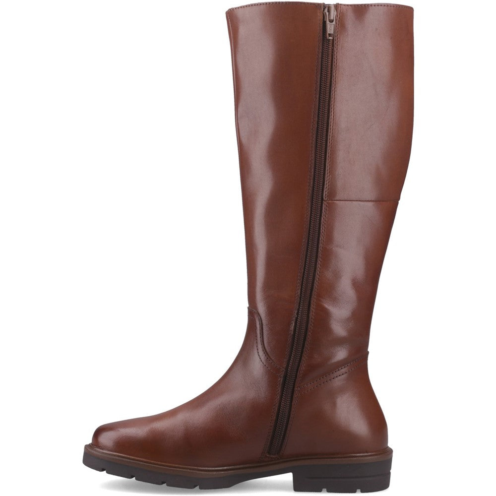 Hush Puppies TALLULAH Womens Leather Long Boots Tan