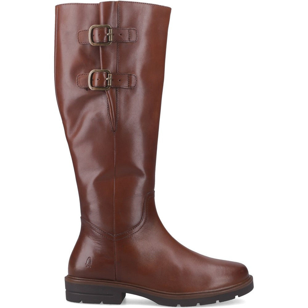 Hush Puppies TALLULAH Womens Leather Long Boots Tan