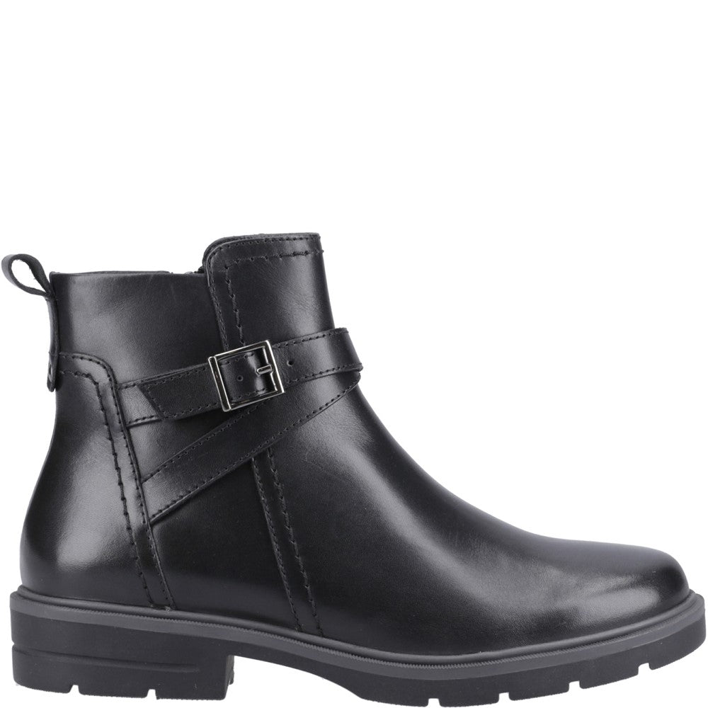 Hush Puppies Tove Buckle Boot Womens Ankle Boots Black