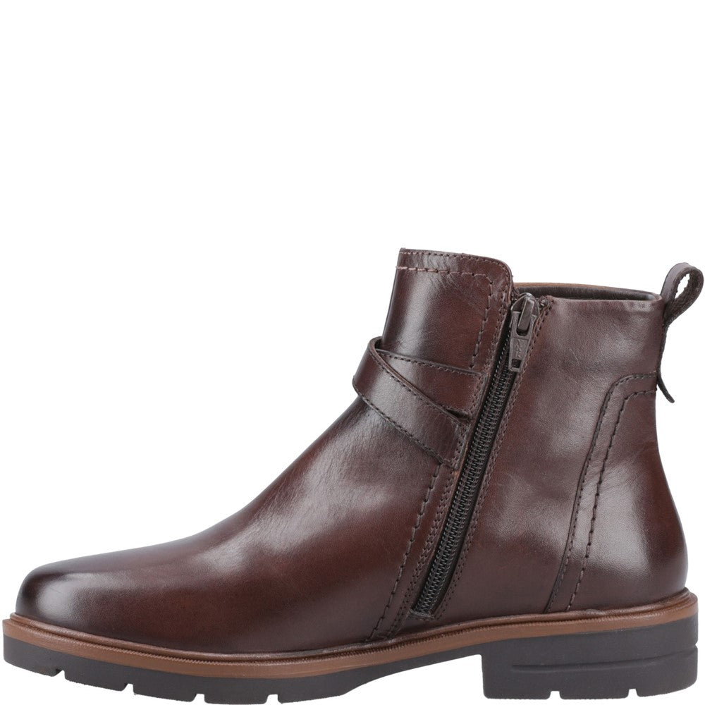 Hush Puppies Tove Buckle Boot Womens Ankle Boots Brown