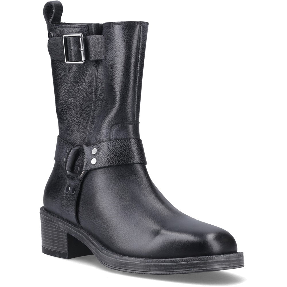 Hush Puppies Althea Buckle Boot Womens Ankle Boots Black