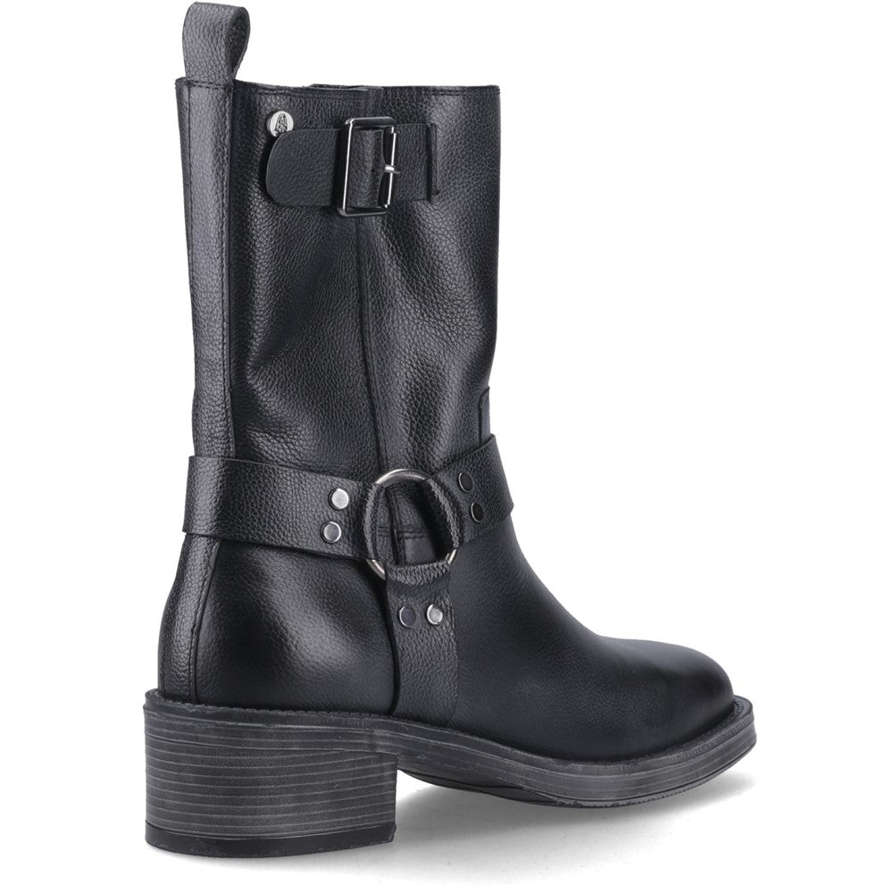Hush Puppies Althea Buckle Boot Womens Ankle Boots Black