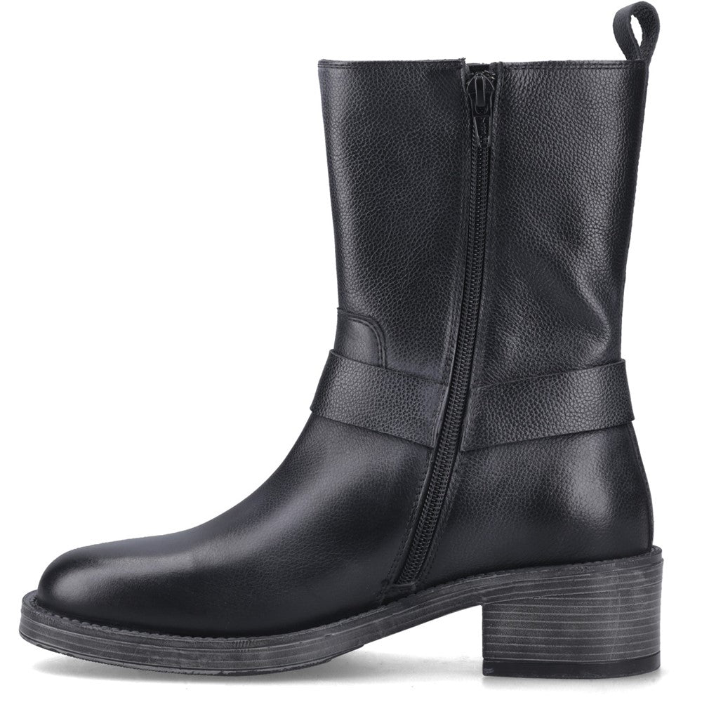 Hush Puppies Althea Buckle Boot Womens Ankle Boots Black