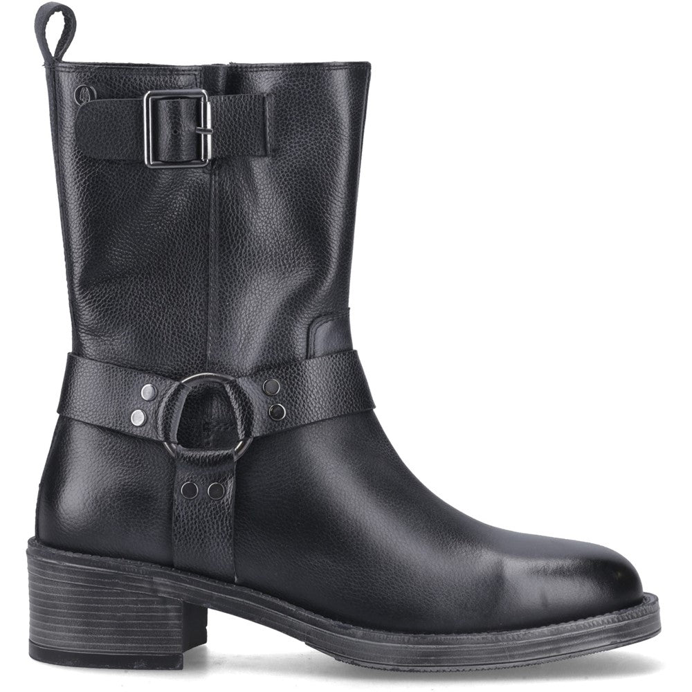 Hush Puppies Althea Buckle Boot Womens Ankle Boots Black