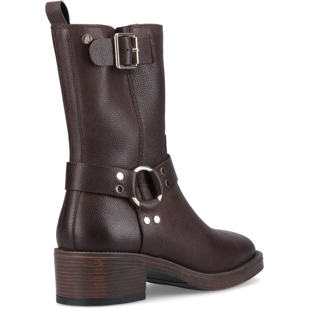 Hush Puppies Althea Buckle Boot Womens Ankle Boots Brown