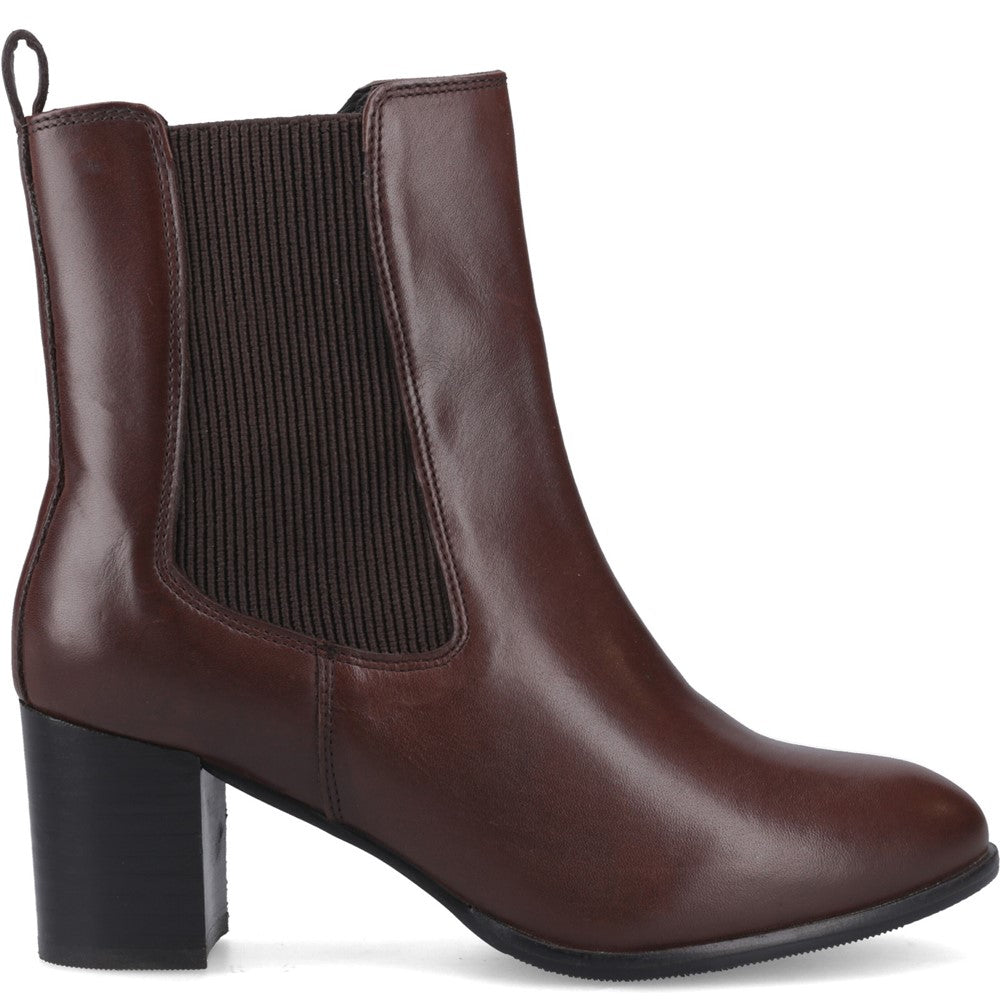 Hush Puppies Camellia Heeled Boot Womens Ankle Boots Brown