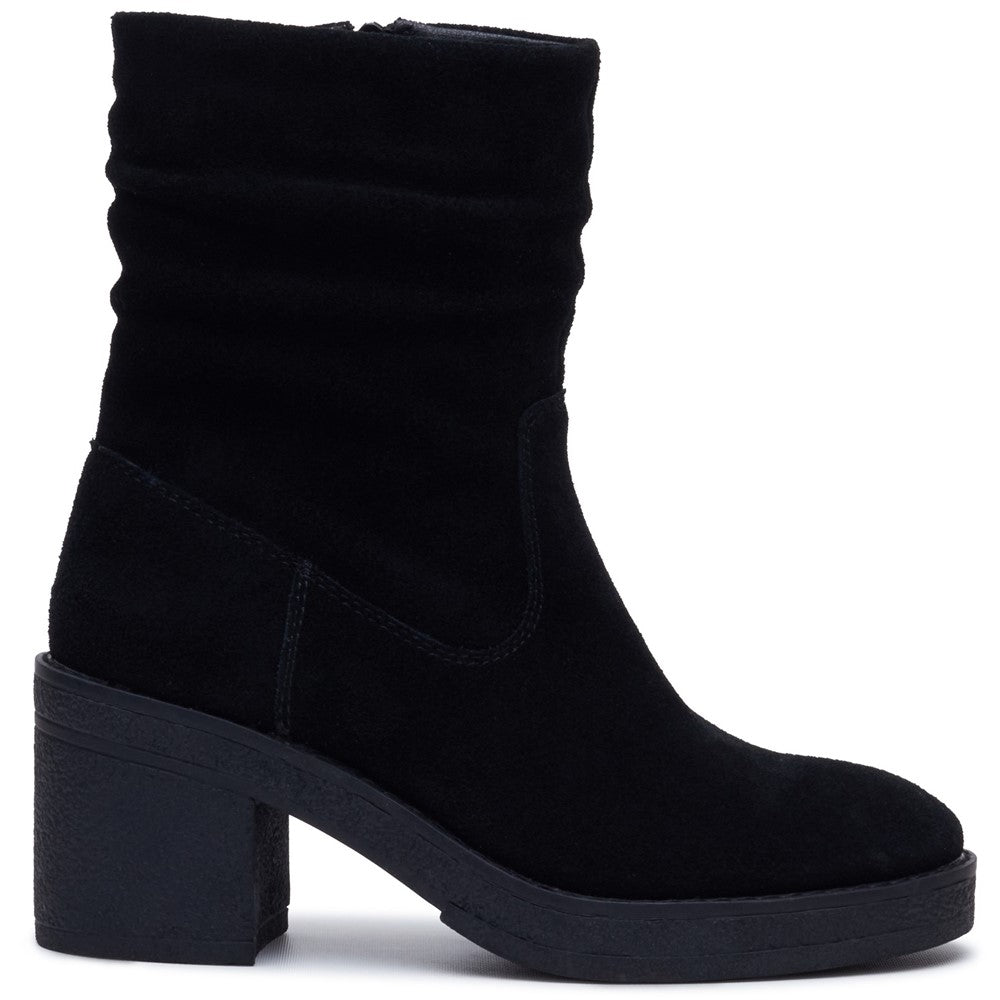 Hush Puppies Flora Ruched Boot Womens Mid Calf Boots Black