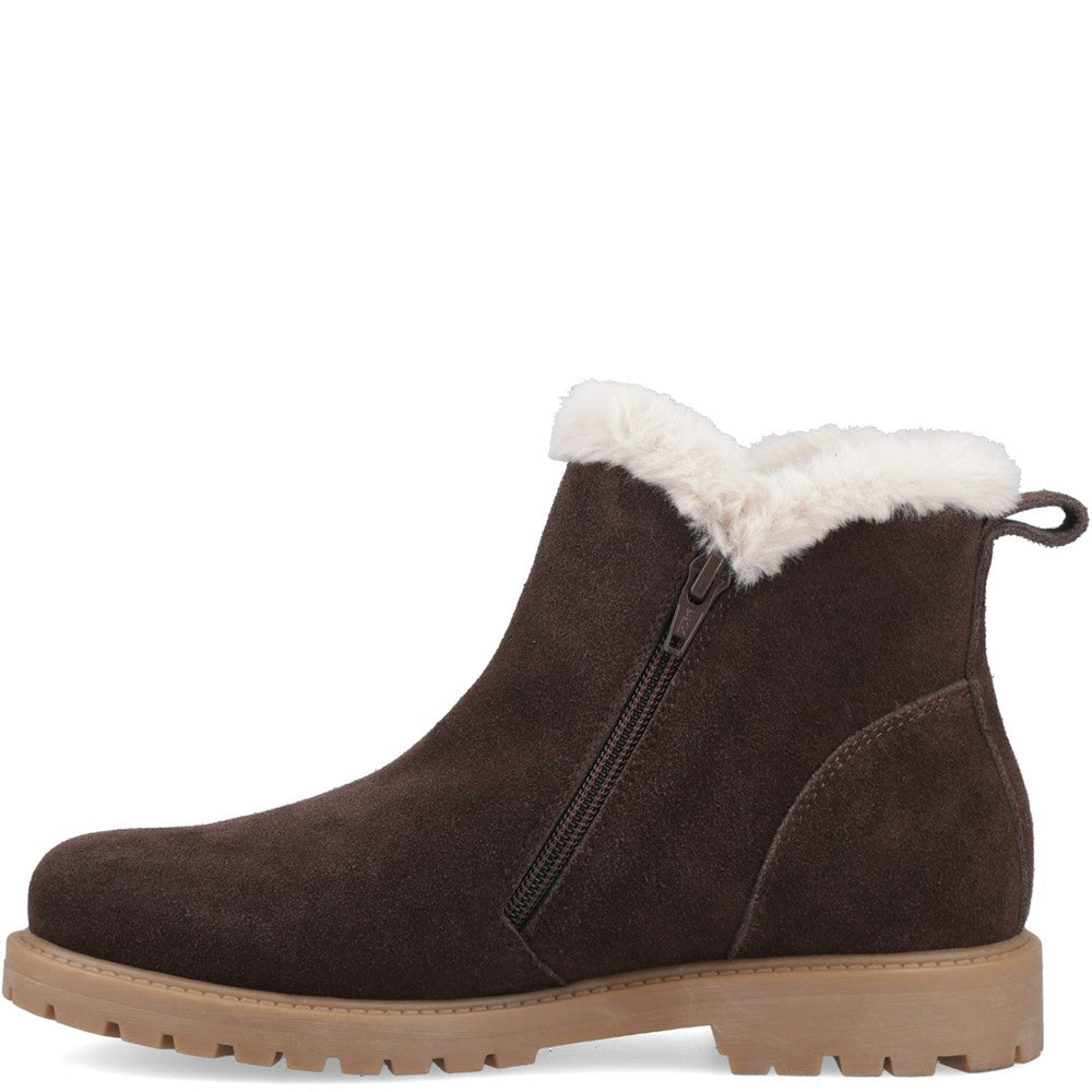 Hush Puppies Hollis Zip Boot Womens Ankle Boots Brown