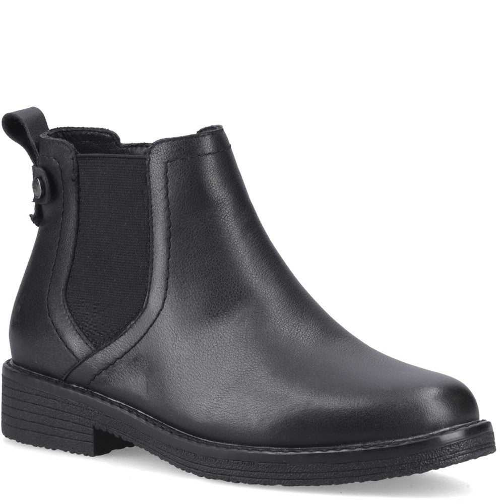 Hush Puppies Maddy Leather Boot Womens Ankle Boots Black