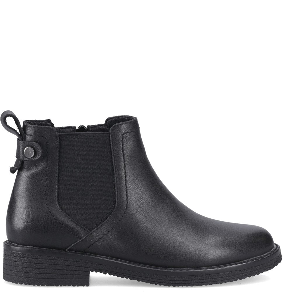 Hush Puppies Maddy Leather Boot Womens Ankle Boots Black