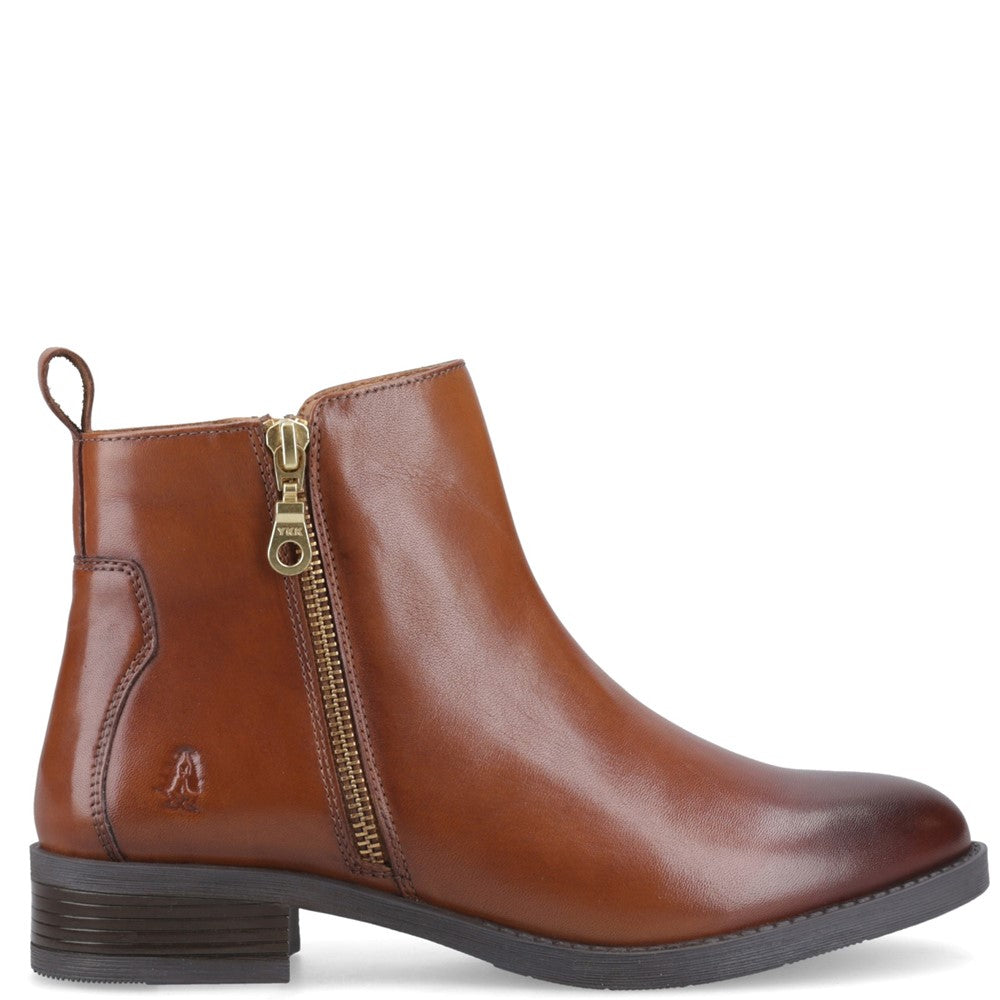 Hush Puppies Perry Zip Boot Womens Ankle Boots Tan