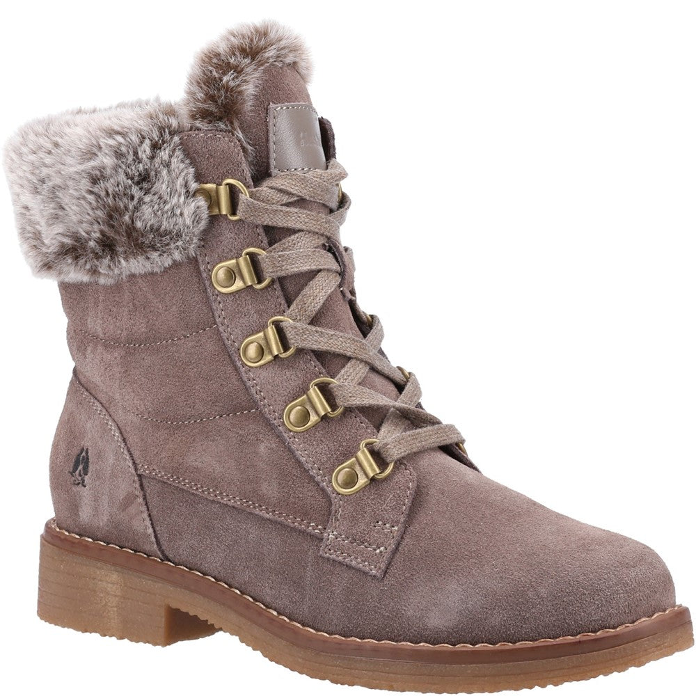 Hush Puppies Florence Wide Fit Boot Womens Ankle Boots Taupe