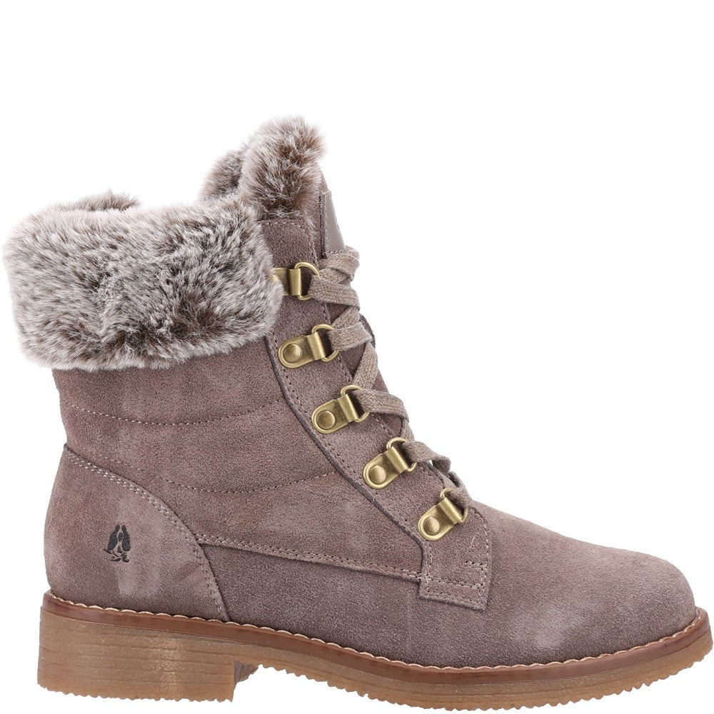 Hush Puppies Florence Wide Fit Boot Womens Ankle Boots Taupe