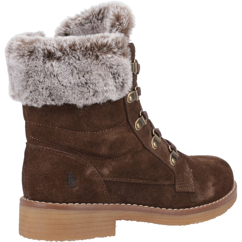 Hush Puppies Florence Wide Fit Boot Womens Ankle Boots Chocolate