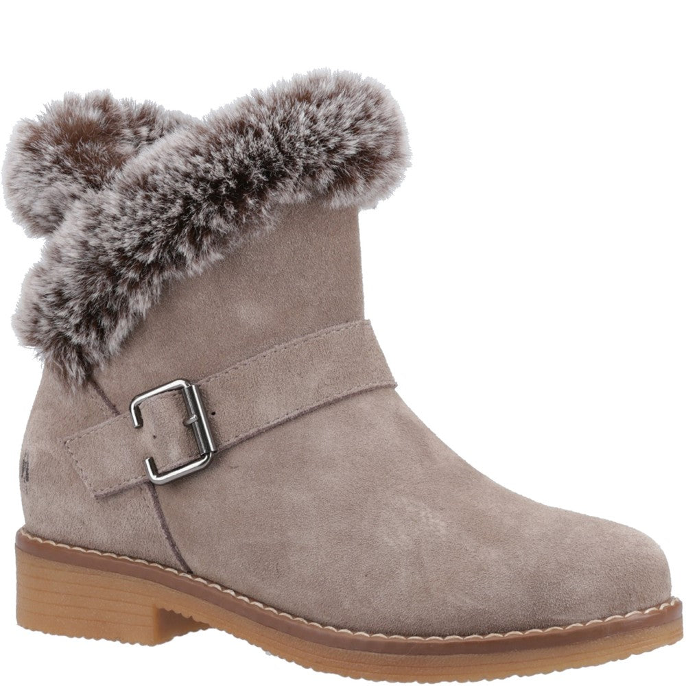 Hush Puppies Hannah Wide Fit Boot Womens Ankle Boots Taupe