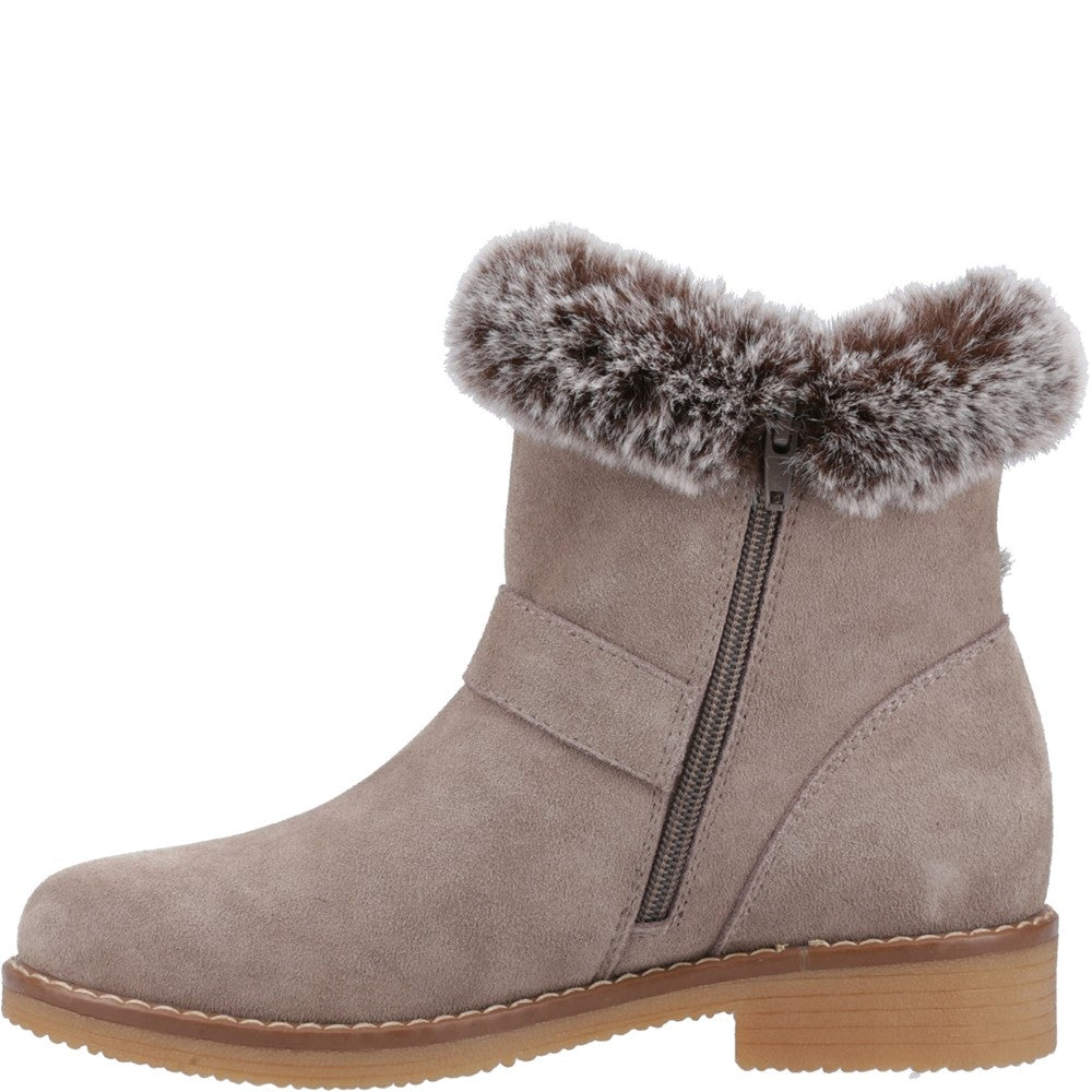 Hush Puppies Hannah Wide Fit Boot Womens Ankle Boots Taupe