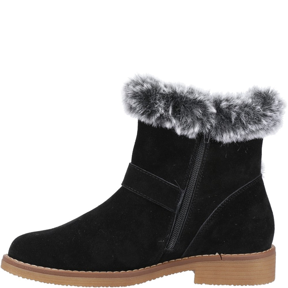 Hush Puppies Hannah Wide Fit Boot Womens Ankle Boots Black
