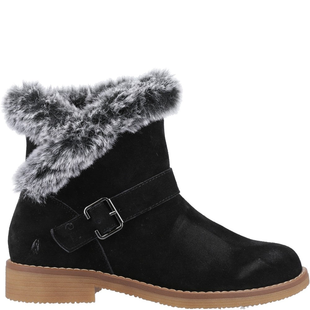 Hush Puppies Hannah Wide Fit Boot Womens Ankle Boots Black