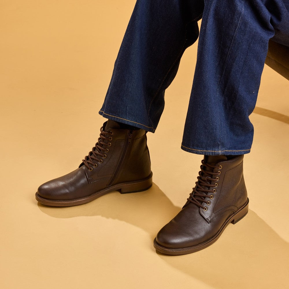 Hush Puppies Irwin Mens Ankle Boots Brown