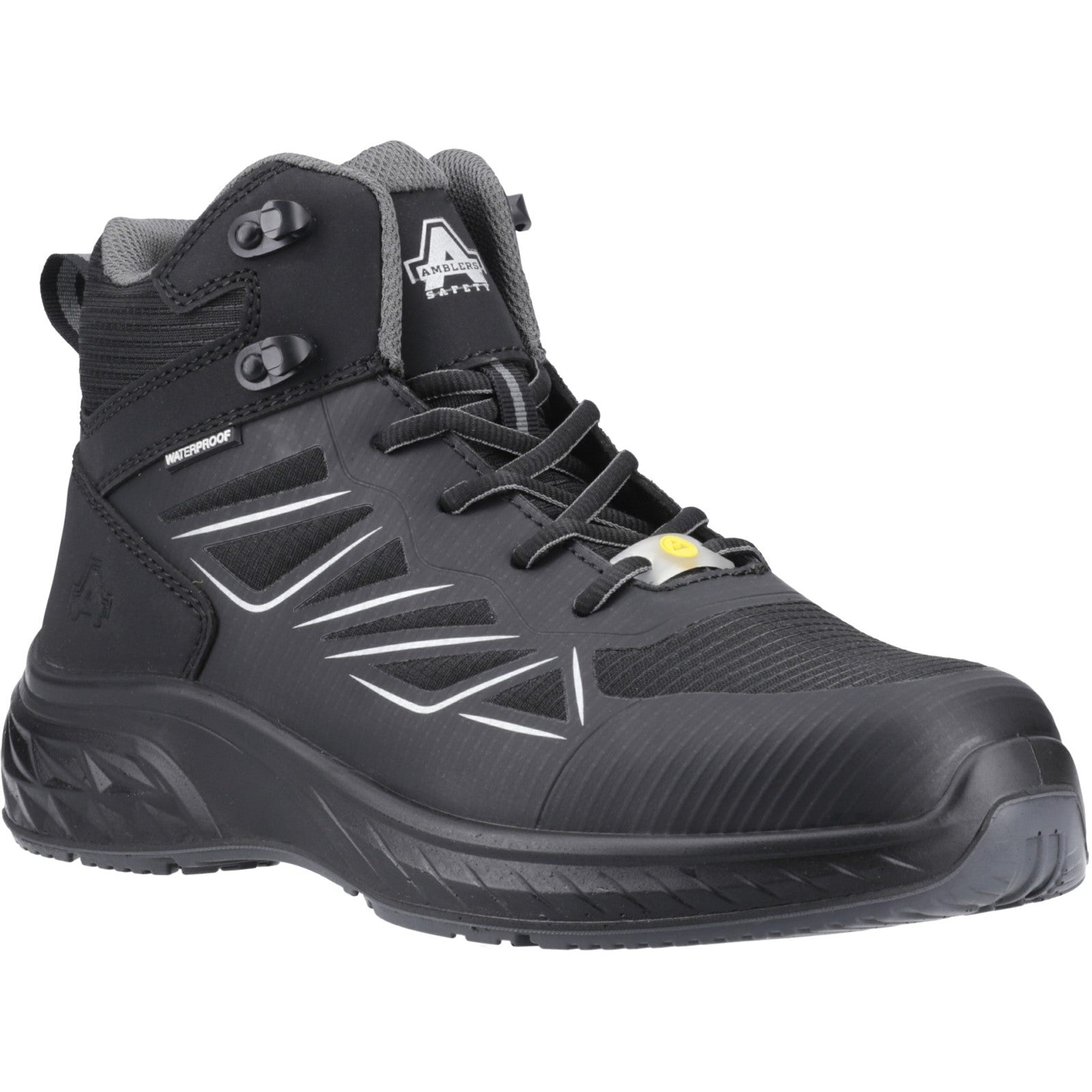 Amblers Safety AS710C Trail Mens Composite Toe Safety Hiker Boots Black