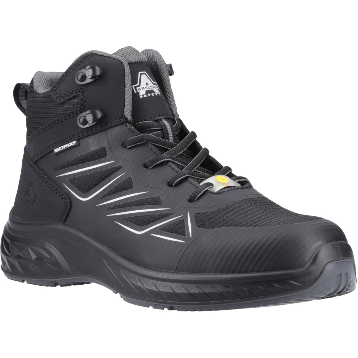 Amblers Safety AS710C Trail Mens Composite Toe Safety Hiker Boots Black