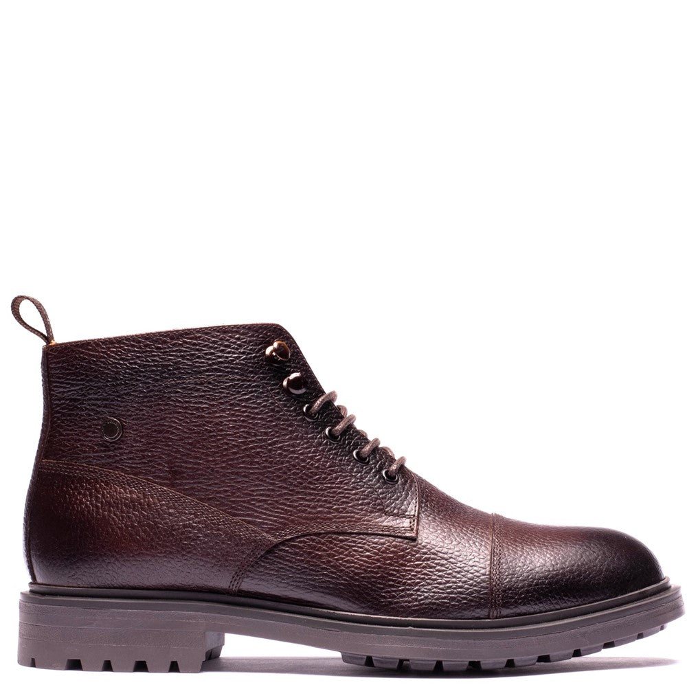 Base London MERCER TOE CAP BOOT Mens Ankle Boots Brown