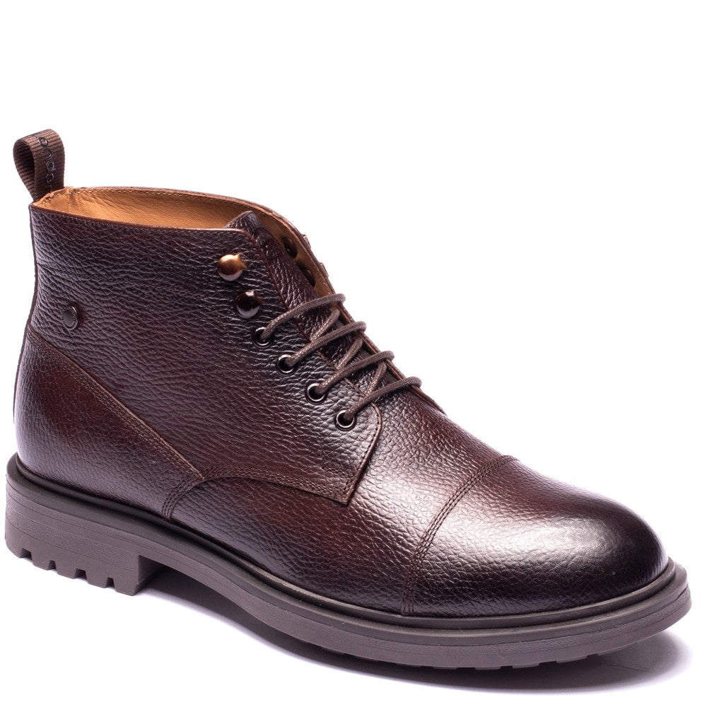 Base London MERCER TOE CAP BOOT Mens Ankle Boots Brown