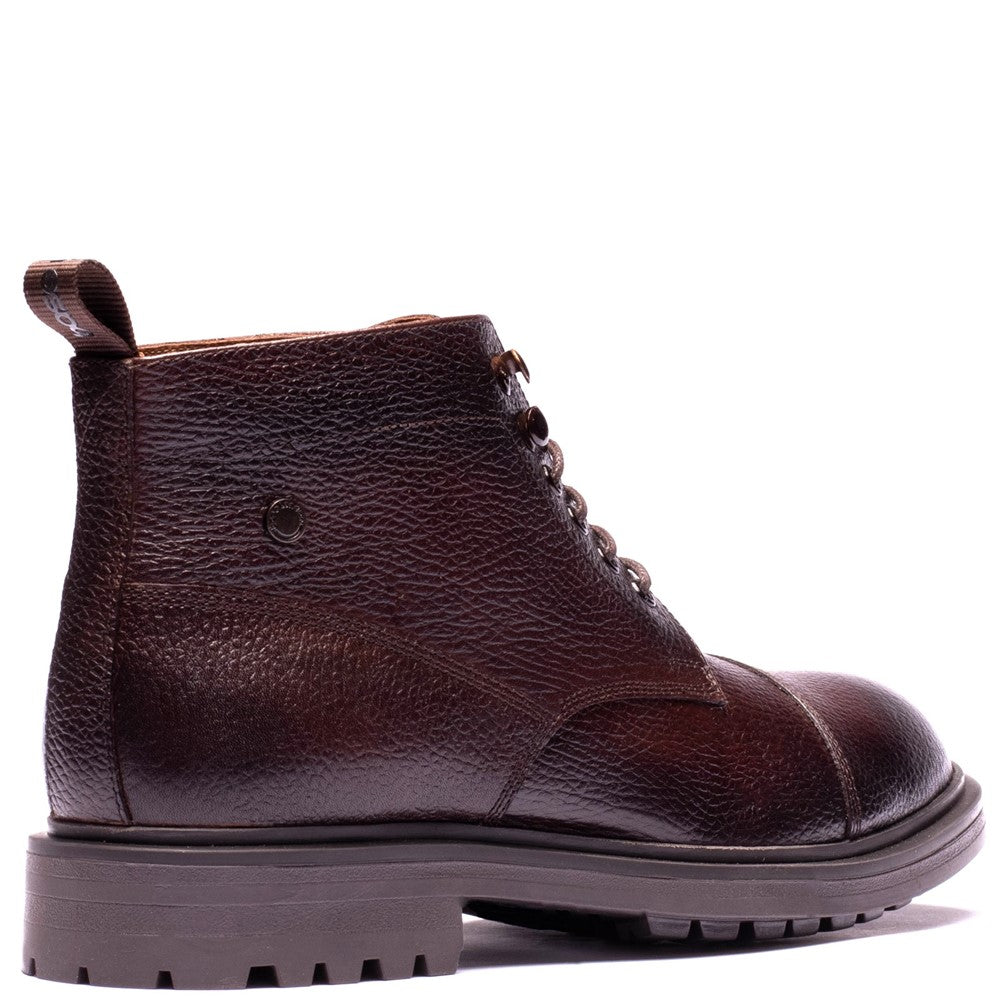 Base London MERCER TOE CAP BOOT Mens Ankle Boots Brown