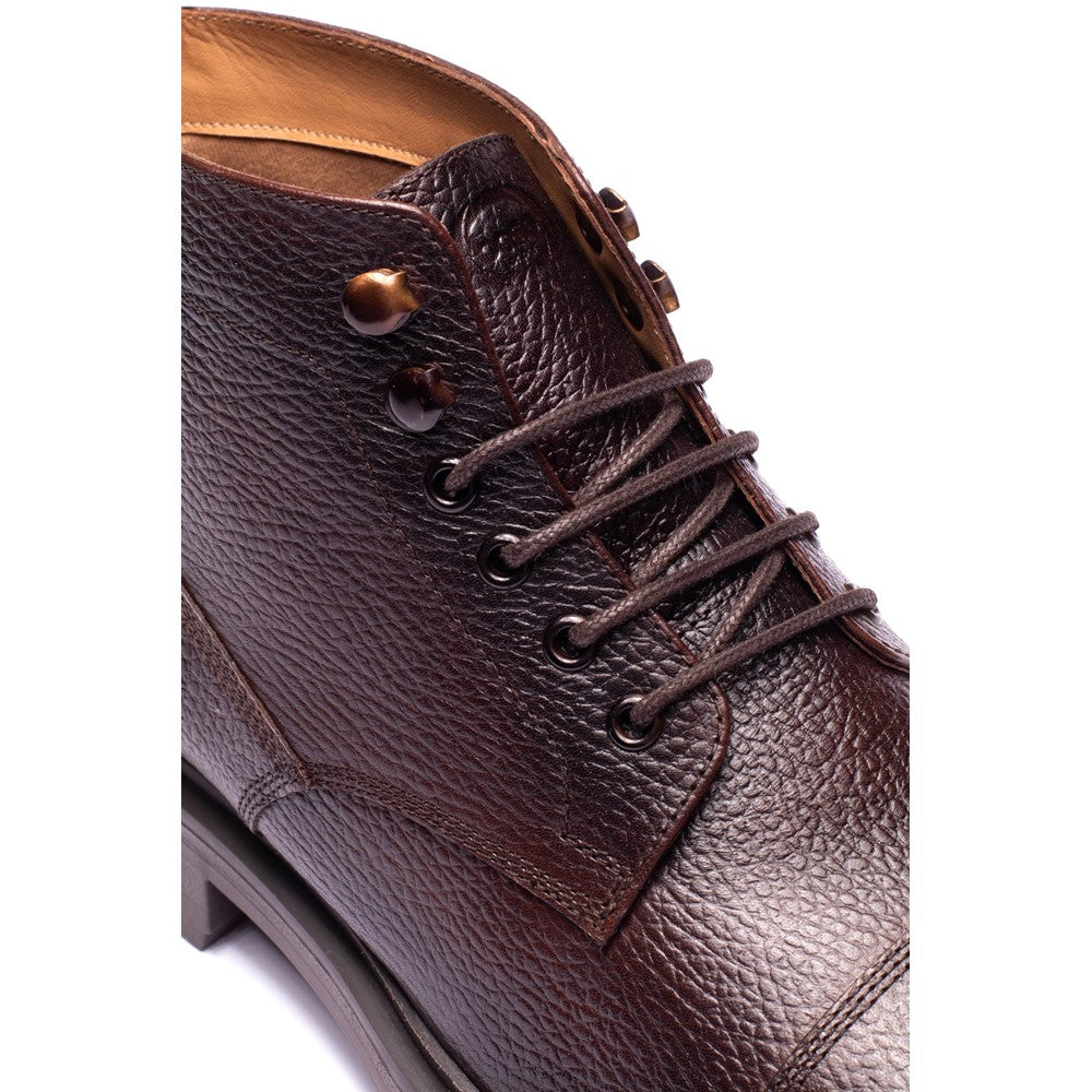 Base London MERCER TOE CAP BOOT Mens Ankle Boots Brown