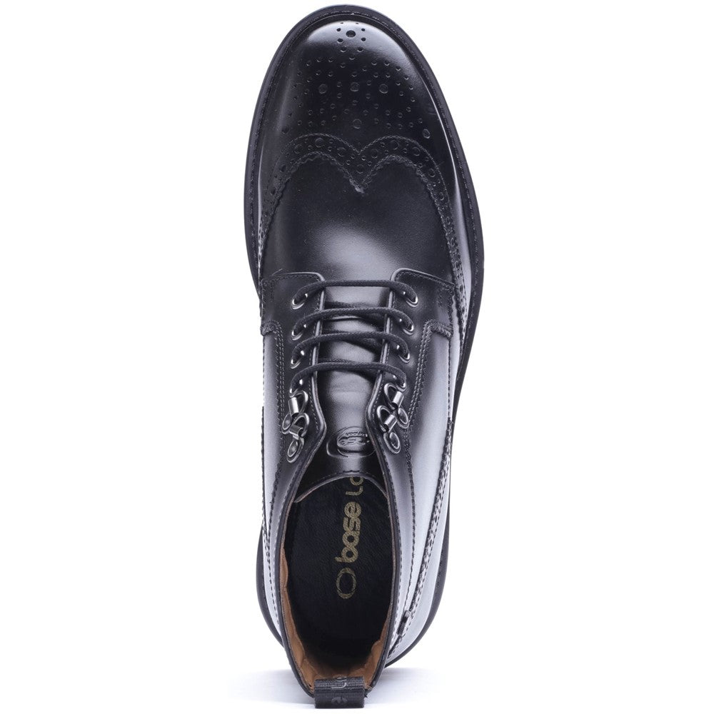 Base London FOSTER TOE CAP BOOT Mens Ankle Boots Black