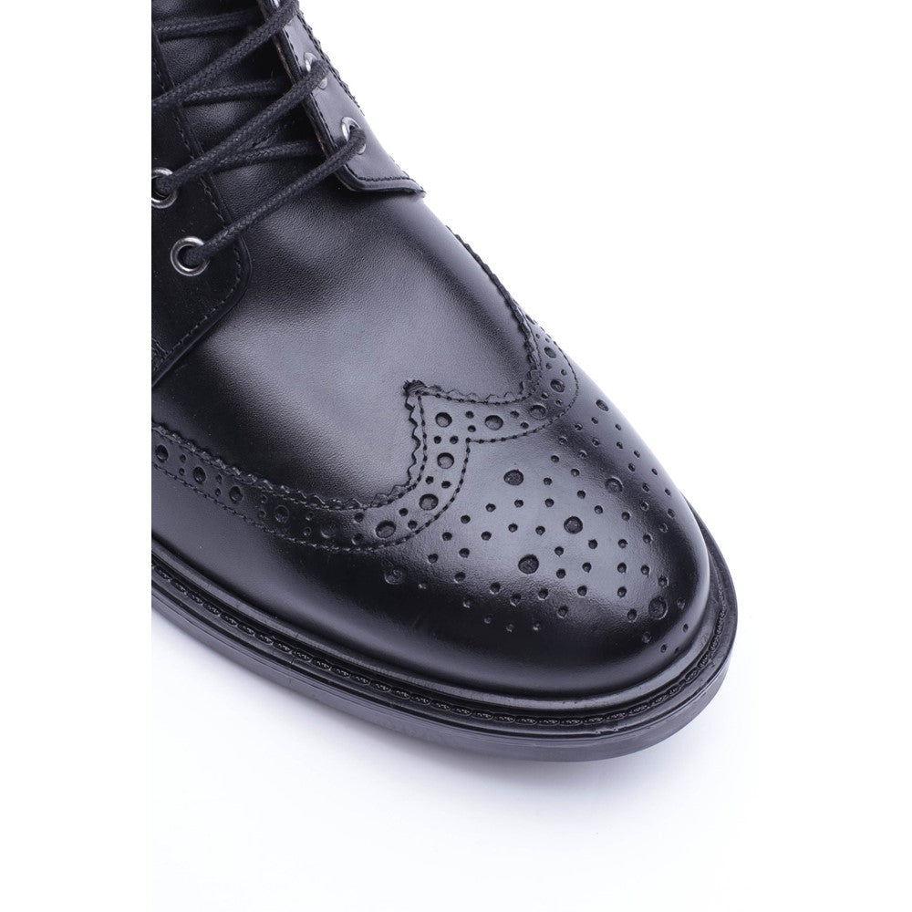 Base London FOSTER TOE CAP BOOT Mens Ankle Boots Black