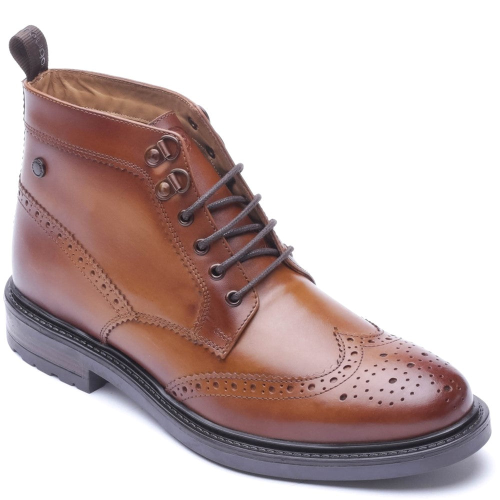 Base London FOSTER TOE CAP BOOT Mens Ankle Boots Tan