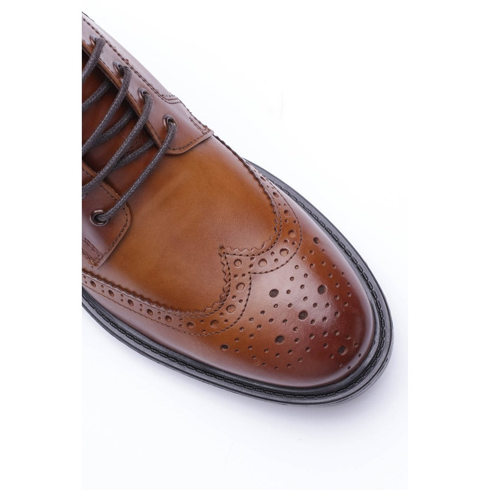 Base London FOSTER TOE CAP BOOT Mens Ankle Boots Tan