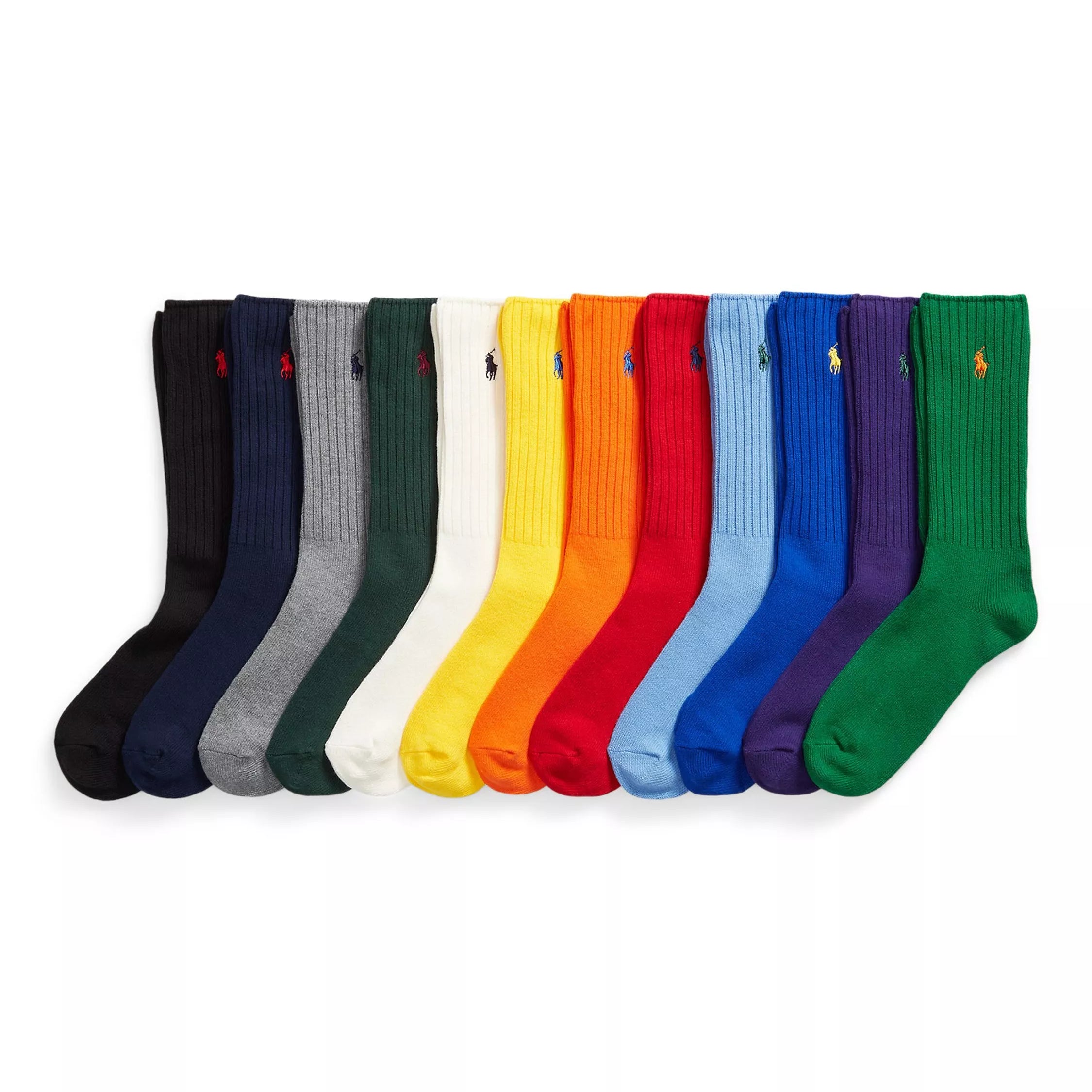 Polo Ralph Lauren CLASSIC CREW Mens Socks Multi 12 Pack