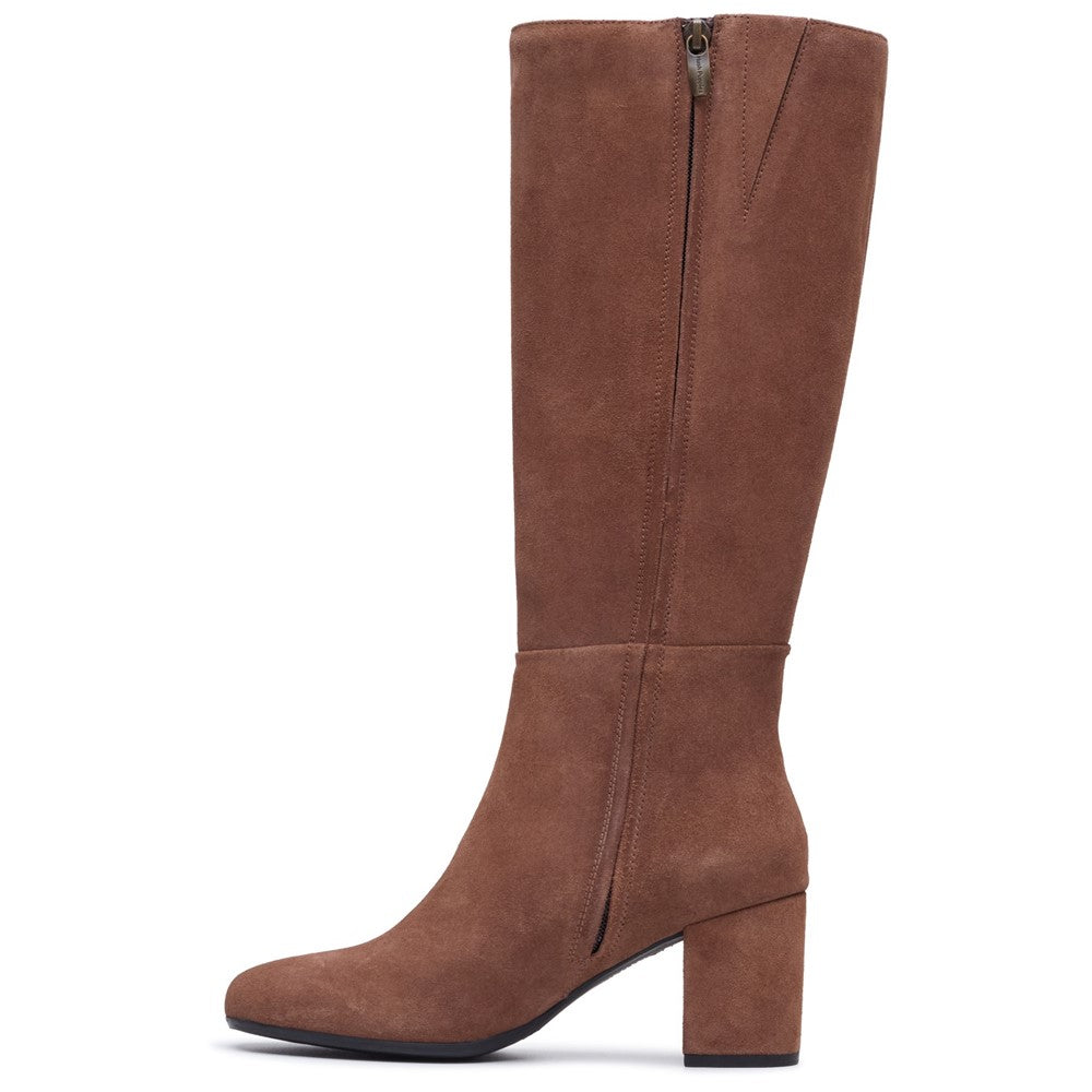 Hush Puppies Oprah Suede Long Boot Womens Tall Boots Light Brown