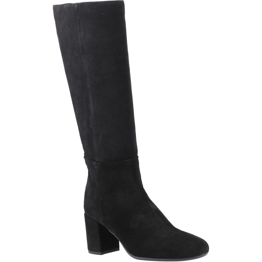 Hush Puppies Oprah Suede Long Boot Womens Tall Boots Black