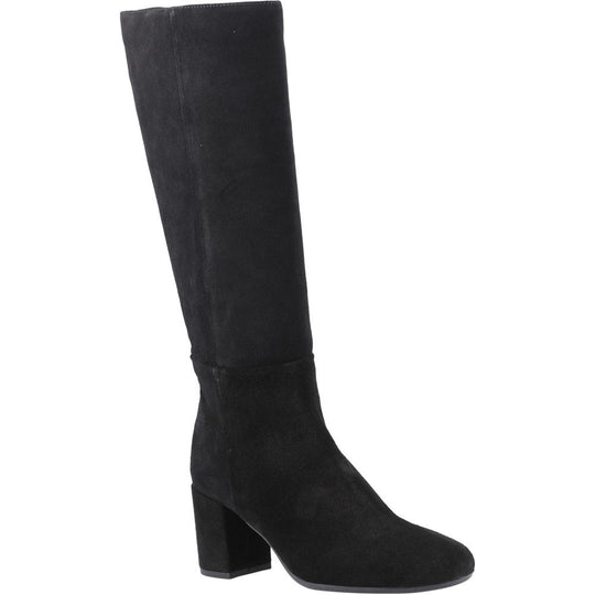 Hush Puppies Oprah Suede Long Boot Womens Tall Boots Black