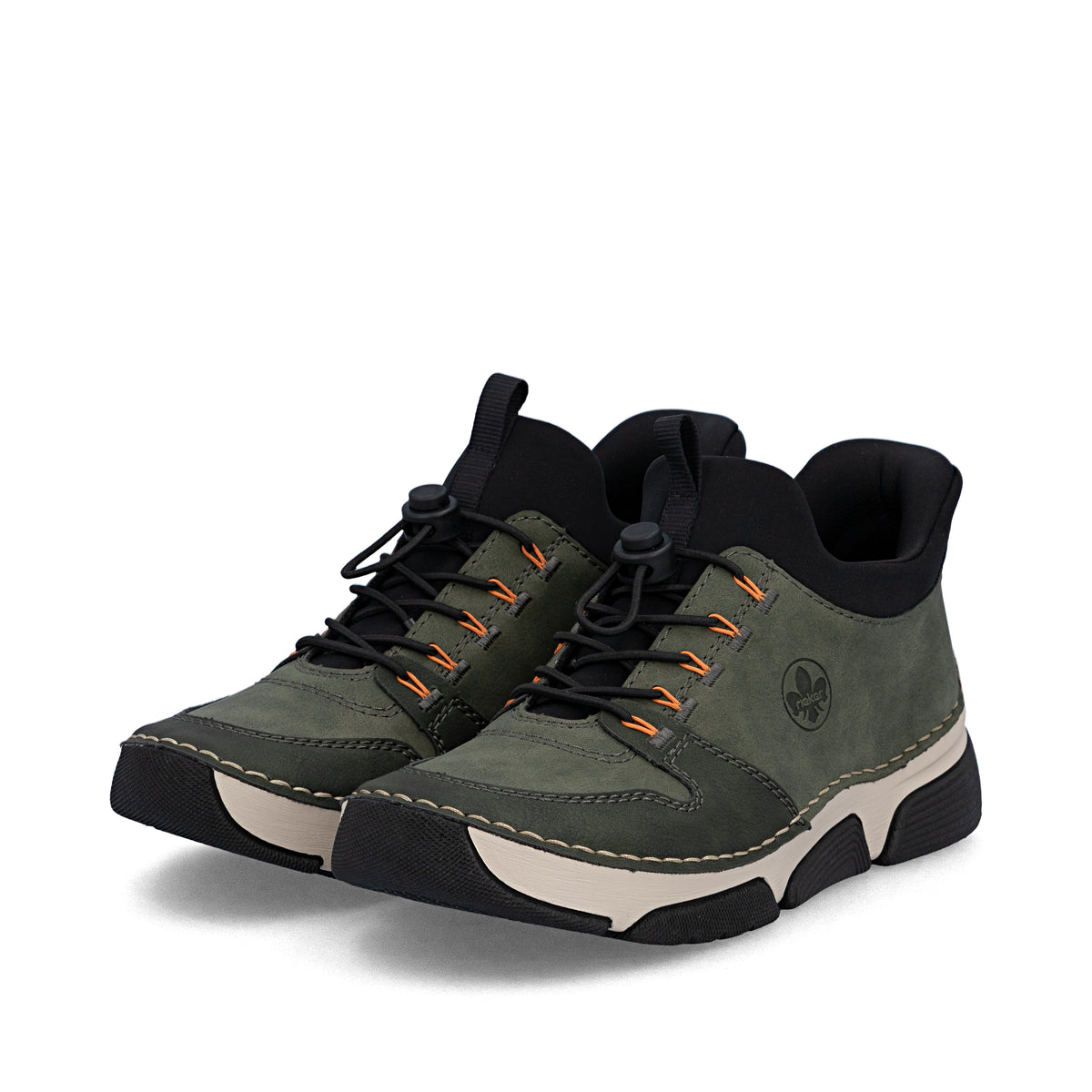 Rieker 45963 Womens Slip-On Trainers Forest/Moss/Black