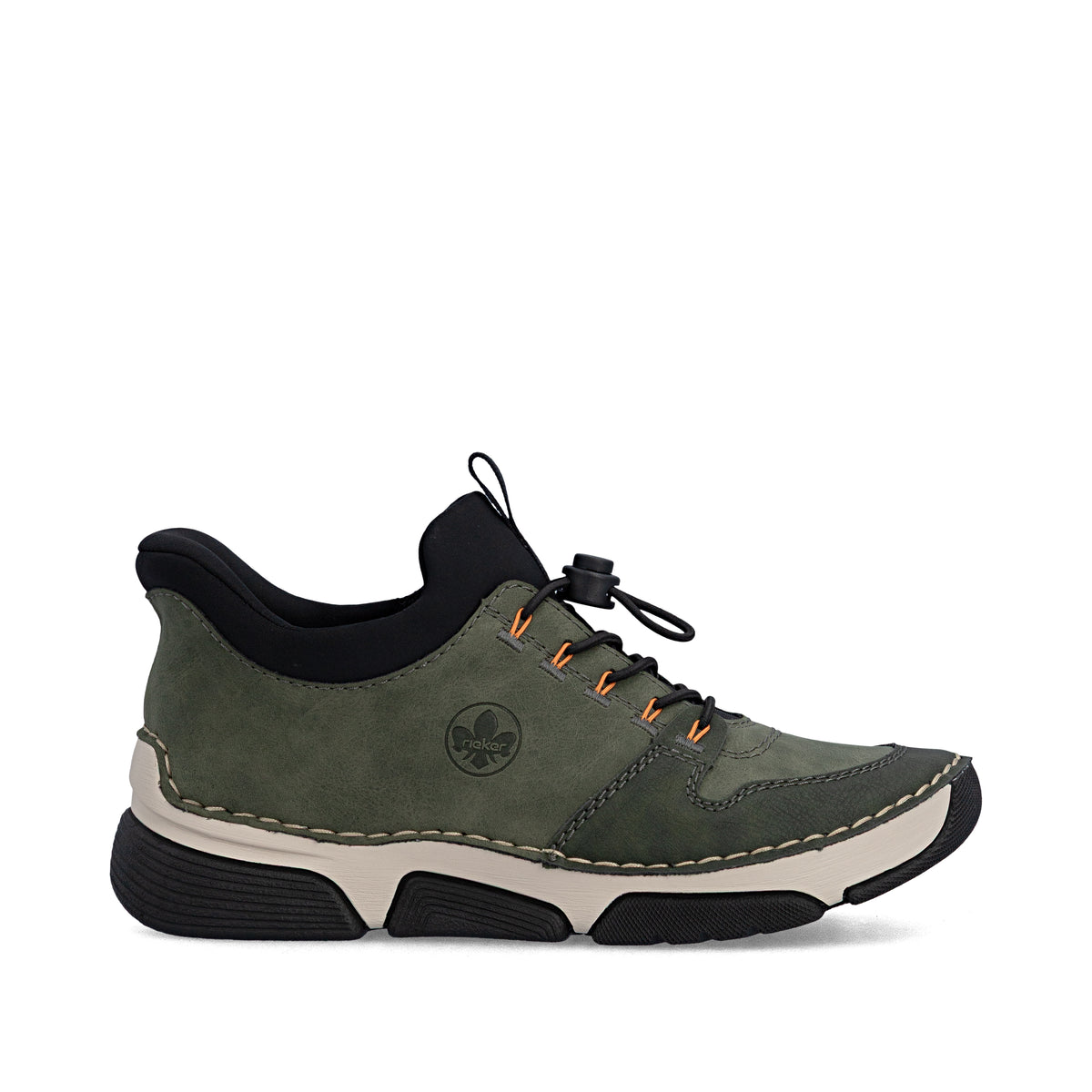 Rieker 45963 Womens Slip-On Trainers Forest/Moss/Black