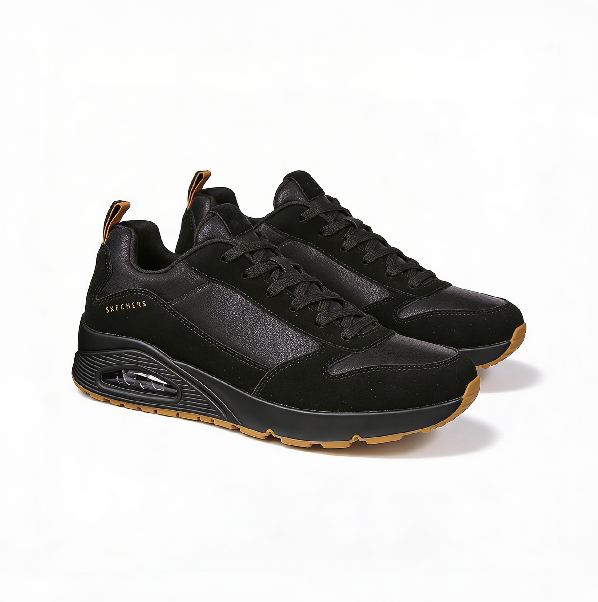 Skechers UNO - STACRE Mens Casual Trainers Black