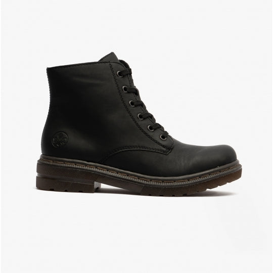Rieker 78240 Womens Biker Boots Black