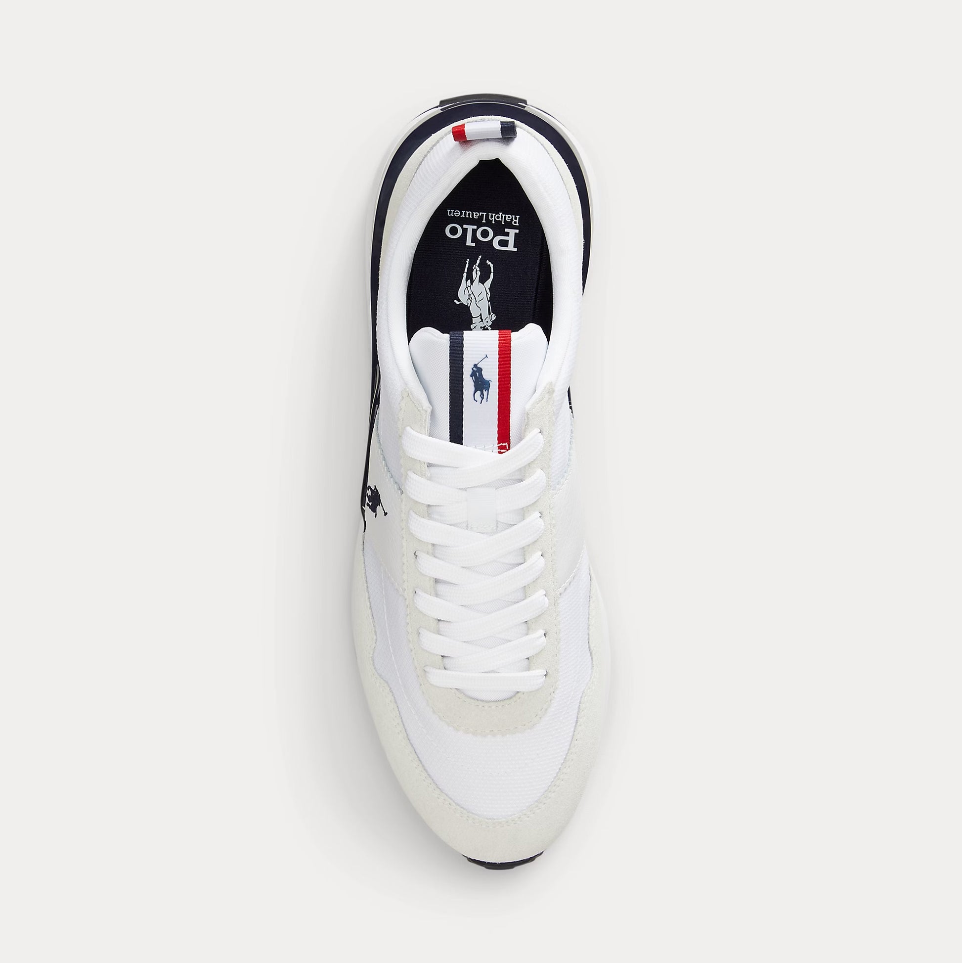 Polo Ralph Lauren TRAIN 89 RIB Mens Casual Trainers White/Navy/Red