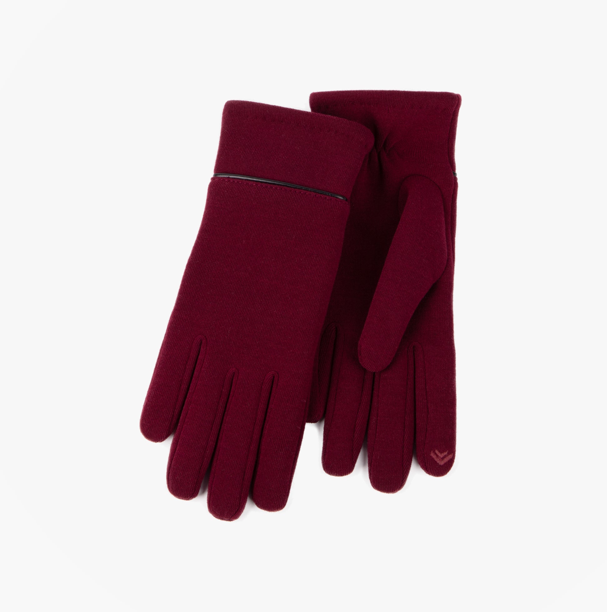 THERMAL SMARTOUCH PIPING Womens Gloves Burgundy