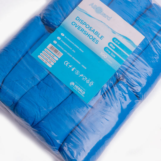 VERSHOE 100 Pack Disposable Shoes Covers Blue