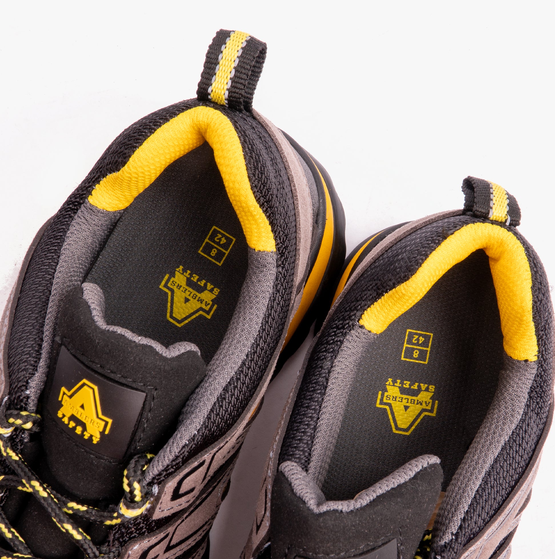 Amblers Safety FS42C Unisex Safety Trainers Black/Yellow