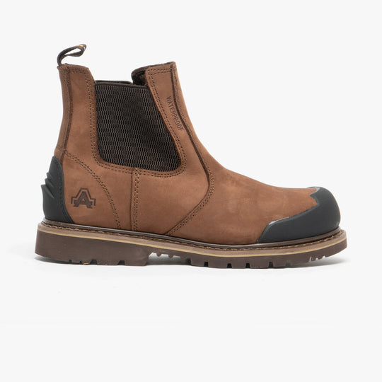 Amblers Safety FS225 Mens Waterproof Steel Toe Safety Chelsea Boots Brown
