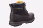 Amblers Safety AS170 Mens Safety Boots Brown side view with lace-up closure and rubber sole.