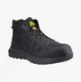 Amblers Safety RELAY Mens Safety Hiker Boots Black side view showing lightweight design and lace-up fastening features.