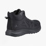 Amblers Safety RELAY Mens Safety Hiker Boots Black side view showcasing the ankle height and lace-up design.