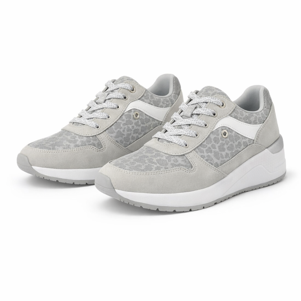 Cipriata L529FS NOVELIA Womens Trainers Silver/White/Animal Print